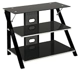 Cruise TV Stand (Black Glossy) (27H x 36W x 21.25D)