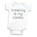 Bump and Beyond Designs Crawling is My Cardio, Funny Baby Clothes for Boys and Girls (3-6 Months)