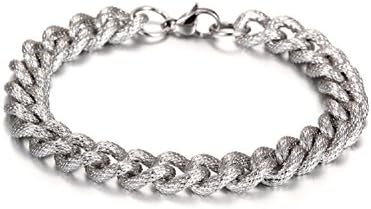 Wistic 2016 Stainless Steel Fashion Cuban Link Bracelet for Men