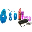 Hidden Flower Portable Blue Bullet Vibrator Adult Sex Toy Kit