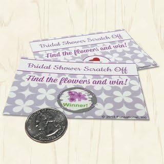 Bridal Shower Scratch Offs - Purple - Funsational Game
