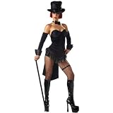 Woman Small 6-8 - Ringmaster Costume (Boots, Cane and Stockings not included.)