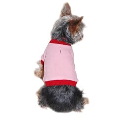 Fleece pet Sweater Shirt - Pink/Red - 2X Small