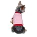 Fleece pet Sweater Shirt - Pink/Red - 2X Small