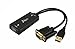 Ableconn VGA2HDUAA Portable VGA to HDMI Converter 1080p with USB Audio & Power (Gold Plated) - VGA + Audio to HDMI Adapter for PC to HDTV