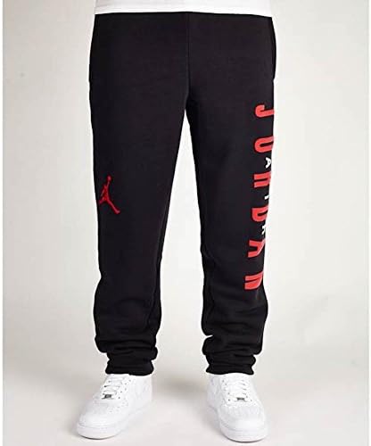 Jordan Little Boys' Graphic Fleece Trousers (6, Black/Red)