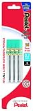 Pentel Super Hi-Polymer Lead Refill 0.7mm, B, 36 Pieces of Lead (L50BP3B-K6)