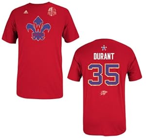 Oklahoma City Thunder Kevin Durant 2014 All-Star Red Name and Number T-Shirt