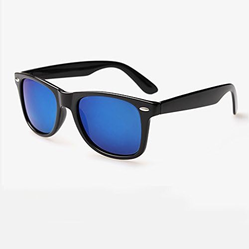 Trend Driving Polarized Vintage Classic All-match Sunglasses SUN008 Shiny Black+Blue