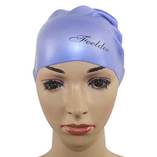 Dianoo Silicone Pure Color S Adult Swim Cap Waterproof Protective