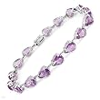 Bracelet With 17.95ctw Genuine Amethysts Made of White Gold. Total item weight 10.8g Length 7.5in