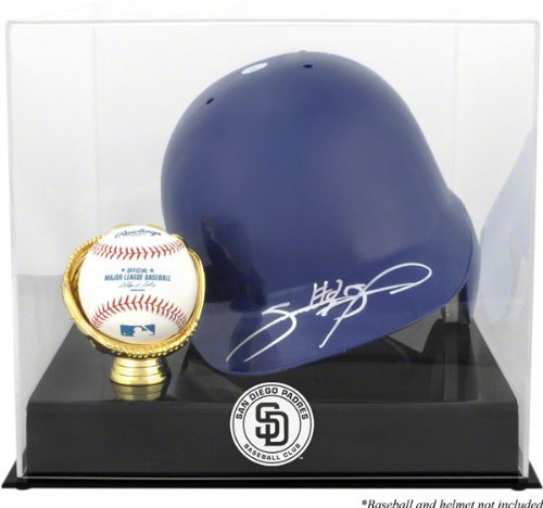 Mounted Memories San Diego Padres Batting Helmet and Ball Logo Case