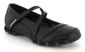 Skechers "Bikers Goldmine" Ladies Leather Upper Back To School Shoe - Black