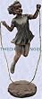 Jump rope Jennifer statue home garden sculpture New