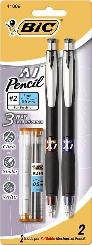 Best Price BIC A.I. Mechanical Pencil, 0.5 mm Fine Point, 6 - 2 Count Packages (MPAIFP21)