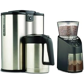 Refurbished Capresso Bundle: ST600 Coffeemaker and Infinity Conical Grinder 490/560 99