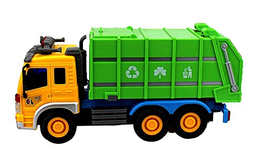 Lanshowed Friction Powered City Garbage Truck with Openable Back