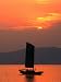 Fishing Boat Sailing Across Lake Taihu at Sunset, Wuxi, China Lonely Planet Collection Photographic Poster Print by Keren Su, 42x56