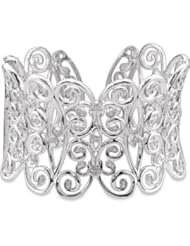 Sterling Silver 3/4 Ct Tw Diamond Cuff Bracelet by US Gems