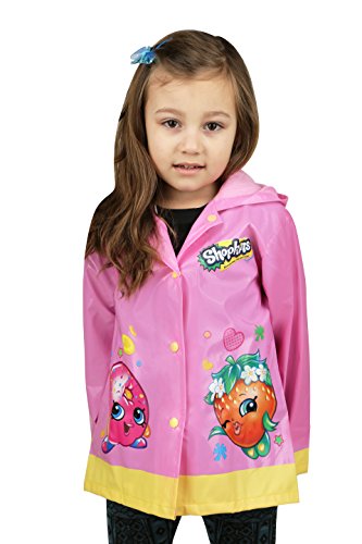 Shopkins Girls Pink Raincoat - Size 5