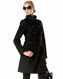Funnel Neck Wool Coat