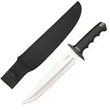 Jungle Master Survival Knife Fixed Blade Silver
