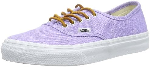 Vans Women's Authentic Slim (Washed Canvas Violet Tulip/True White) Women's Shoes