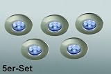 LED Einbaustrahler Badstrahler Strahler Spot Einbauset 5-er Set