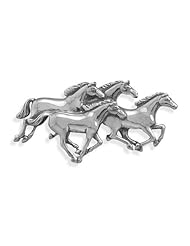 Sterling Silver Galloping Horses Pin