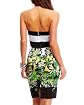 Floral Printed Silk Strapless Dress Product Image