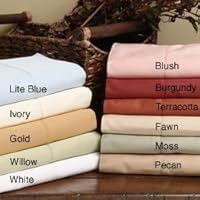 NOHO HOTEL CLASSIC 650 Thread Count 100% Egyptian Cotton Solid Sateen Single Ply Yarn Blush Queen.