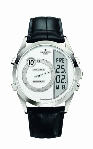 Junghans Mega Herrenarmbanduhr AVANTGARDE WORLDTIMER 