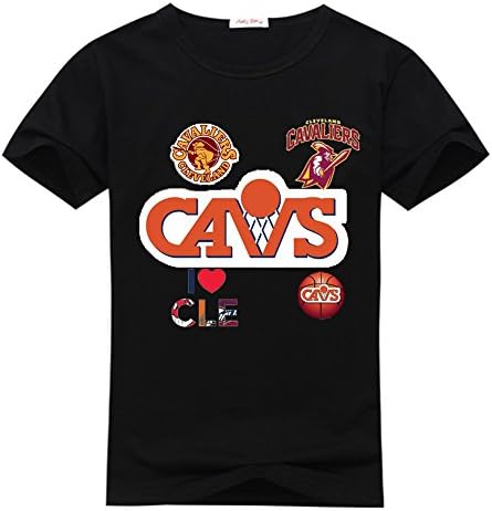DEMT Fashion Kids Cleveland Cavaliers classic Cotton T-Shirt Small/5Y-6Y Black
