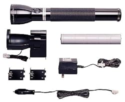 MAGLITE RX1019 Heavy-Duty Rechargeable Flashlight System, Black