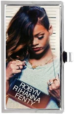Robyn Rihanna Fenty Custom Fashion Metal Stainless Steel Pocket Business Name Credit ID Card Case Box Holder -BY Tinxitin