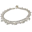 Girlfriend Gift Ideas Ankle Bracelets Silver Foot Jewelry Pair 10.25 inches (sanklt082)