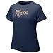 Nike Detroit Tigers Ladies Navy Blue Authentic Crew T-shirt