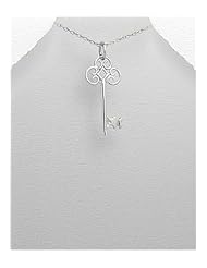 Key Pendant Necklace In 92.5 Sterling Silver