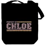 Property Of Chloe - Vintage Prénoms Féminins Sac Cabas (Noir, Toile, Unisexe)