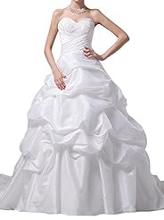 Satin/Taffeta Crystals Crystal Pleated   Ball Gown  Dress with a Chapel Train 