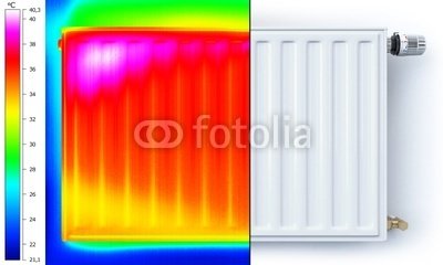 Wallmonkeys Peel and Stick Wall Decals - Radiator Thermal Imaging Half - 60