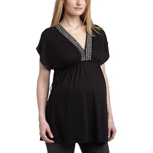 Everly Grey Women's Maternity Embroidered Malia Top