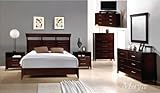 IMAGE OF Beautiful Queen Bed in Espresso Color Finish #AD Maya-q