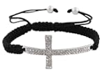 Black Lace Style Silver Iced Out Side...