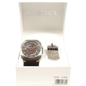 Diesel Gents Leather Watch And Stainless Steel Dog Tag Gift Set £40.13