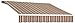 Awntech 14-Feet Galveston Semi-Cassette Manual Retractable Awning, 120-Inch Projection, Brown/Terra