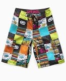 Marc Ecko - Ecko Boys Patchwork-Print Boardshorts