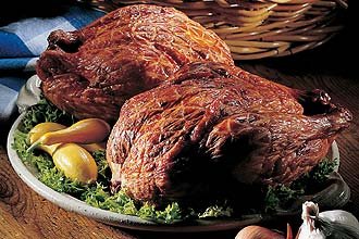 Golden Smoked Chickens (1 Pair)