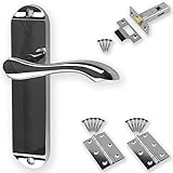 Chrome Door Handle Set Pack Latch Lock Bathroom New (Lever Latch) by Bridewell Ironmongery [並行輸入品]