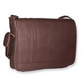 Brown Leather Padded Laptop Compartment Messenger Handbag